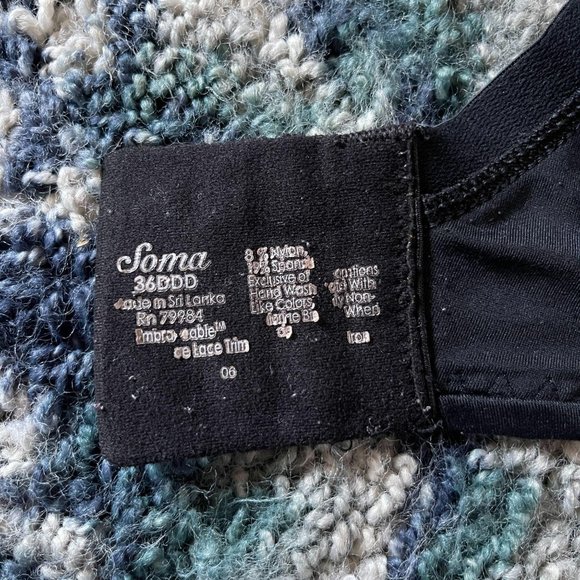 Soma Embraceable Multi-Way Black Bra 36DDD - Picture 2 of 3